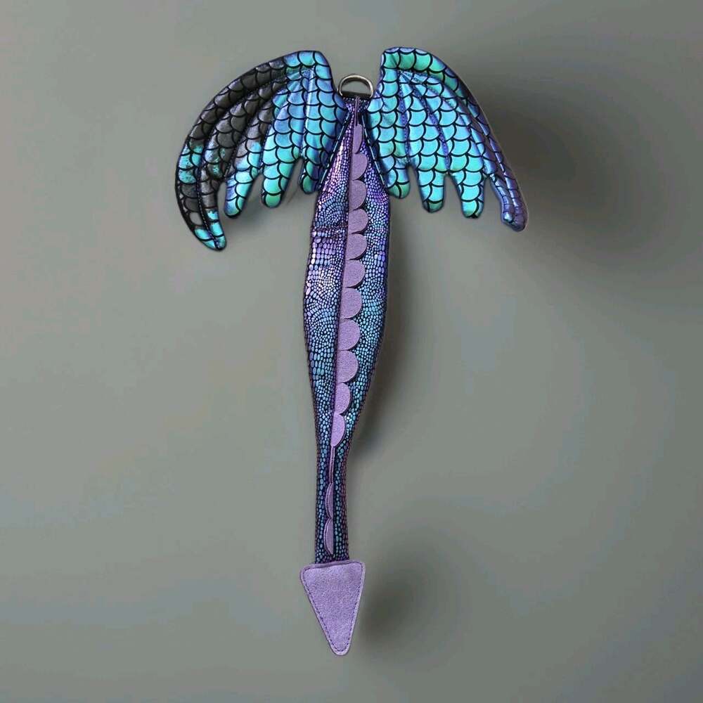 Bailey & Bella Dragon Wings Tail L-XL Dog Costume Glow In The Dark Metallic